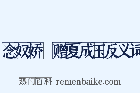 念奴娇·赠夏成玉反义词是什么意思的图片